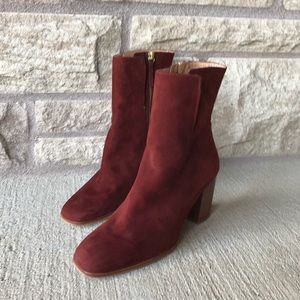 Free People Brand New Burnt Red Suede Boot Size 9